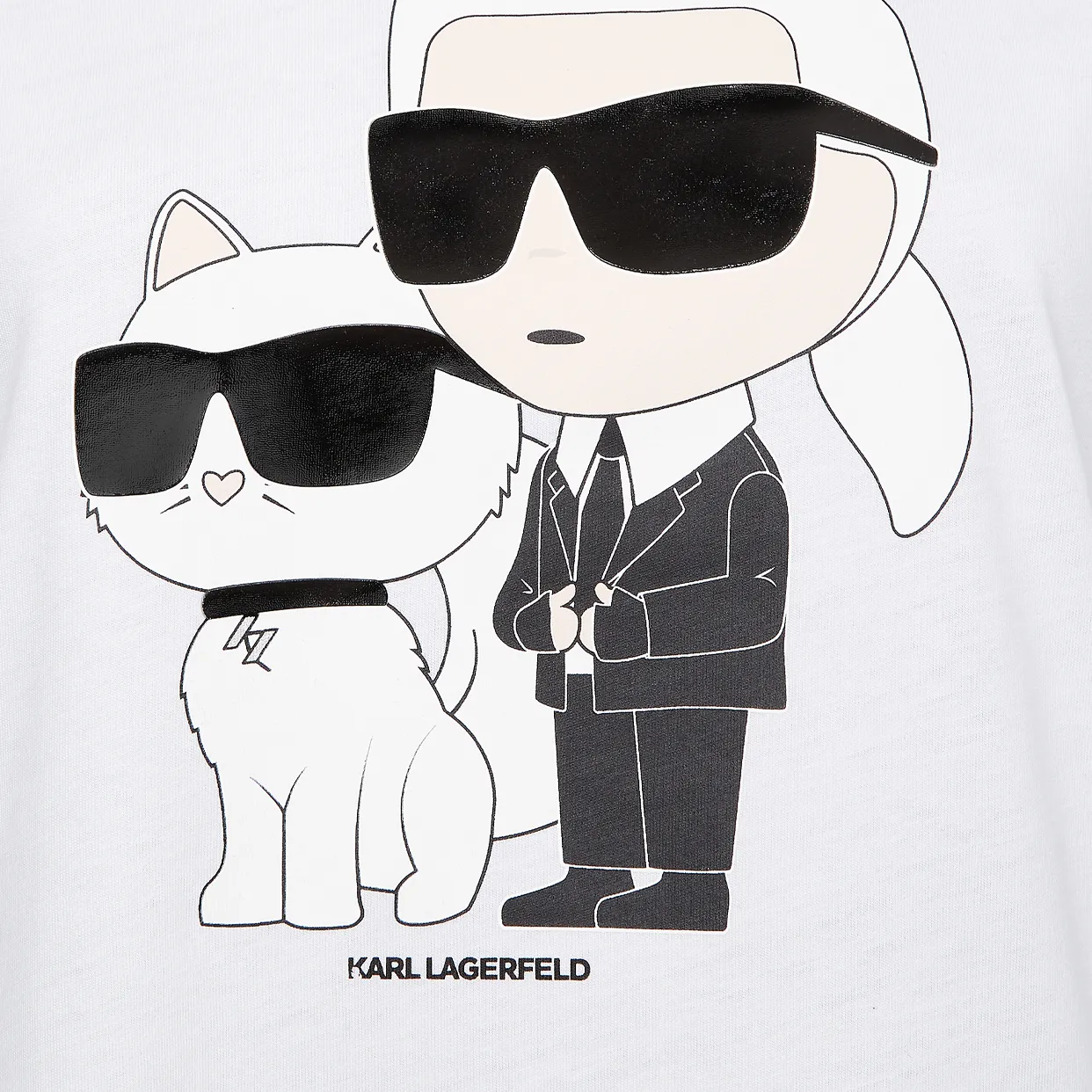 Karl Ikonik Print T-Shirt -White