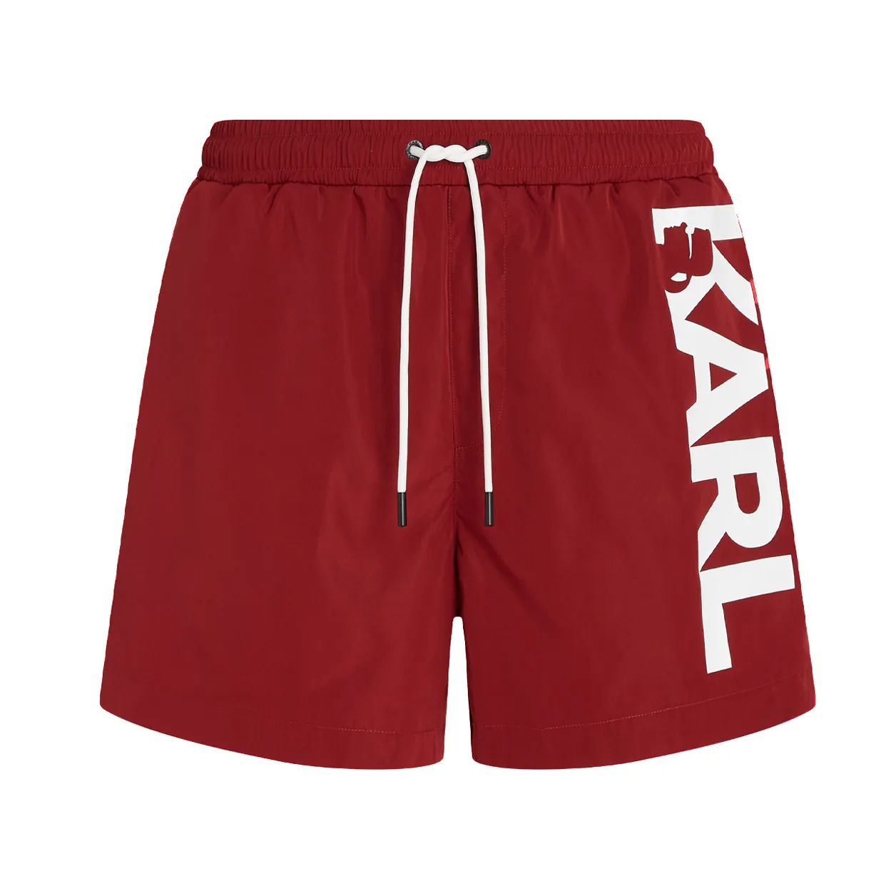 Karl Logo Board Shorts -Red