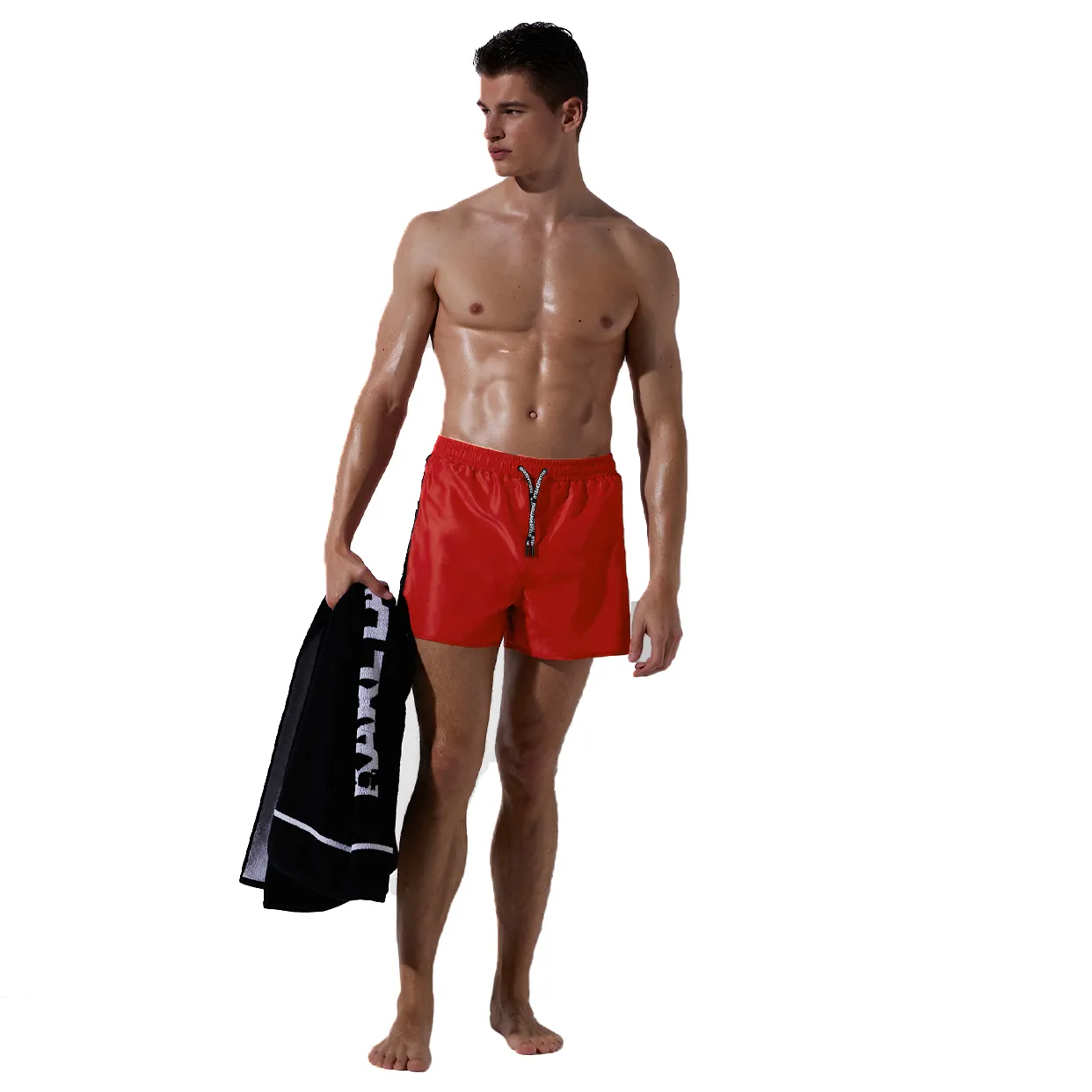 Karl Tape Board Shorts -Red