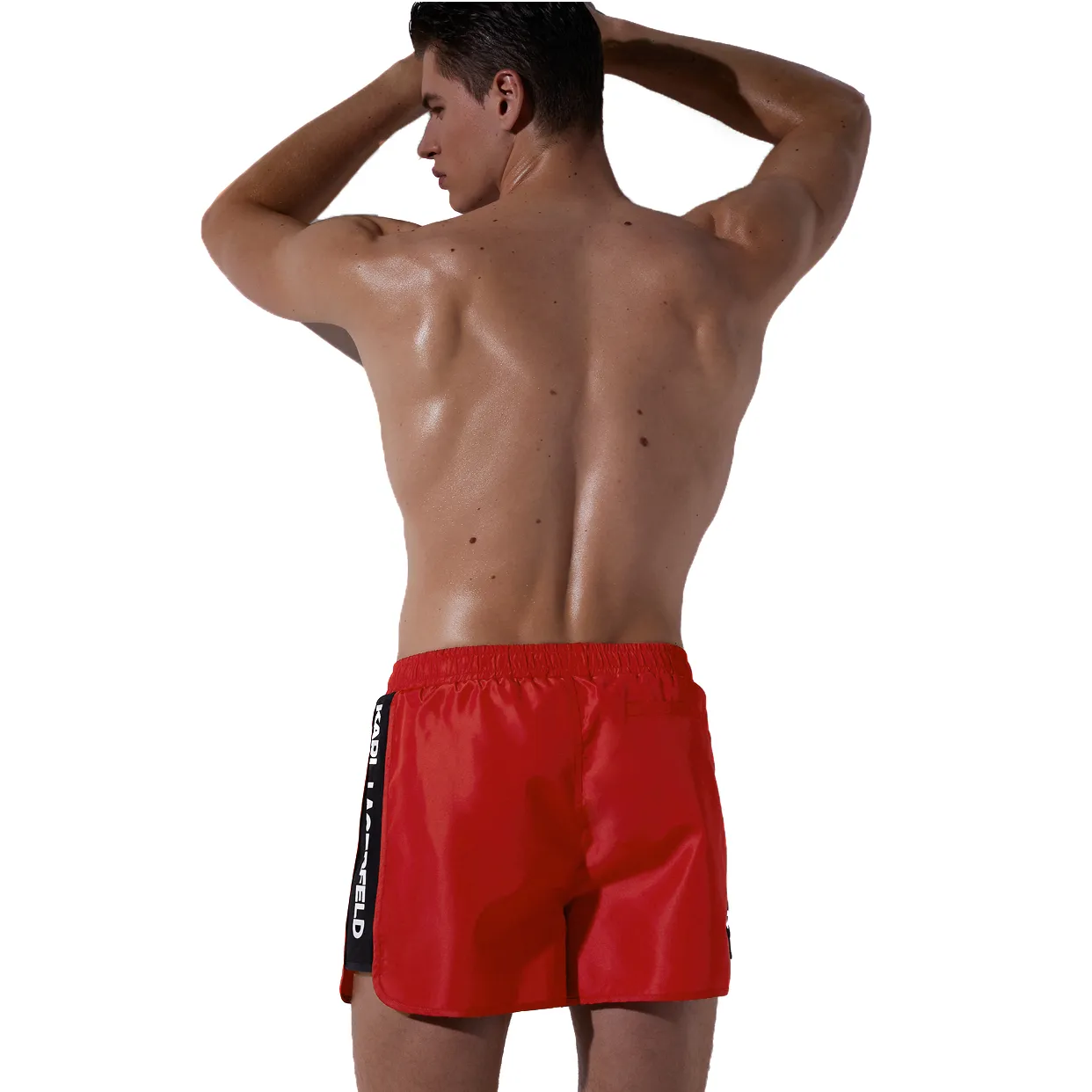 Karl Tape Board Shorts -Red