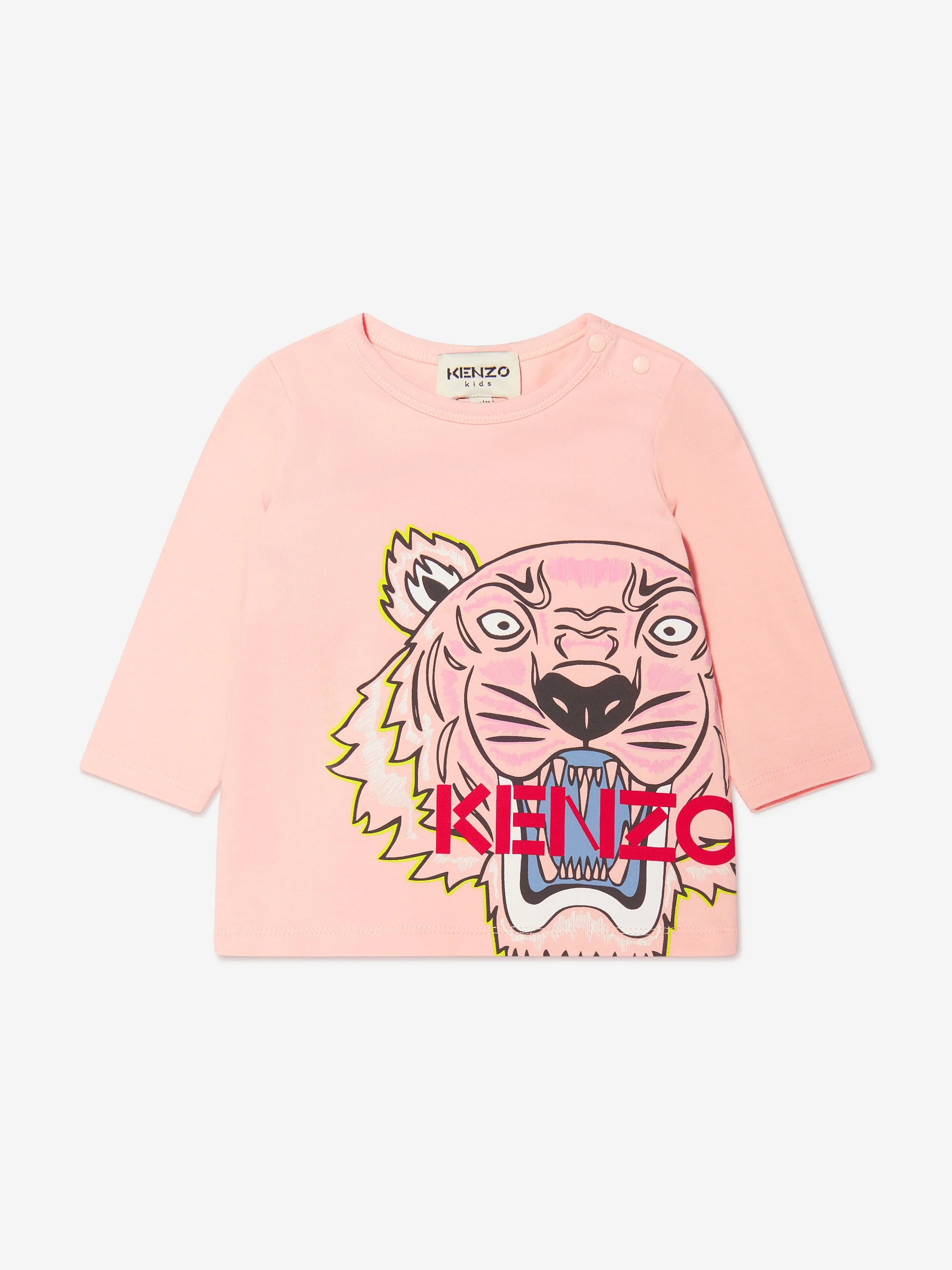 KENZO KIDS - Baby Girls Organic Cotton Long Sleeve Tiger T-Shirt | Childsplay Clothing