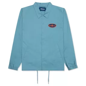 King Logo Twill Coaches Jacket - Slate Blue