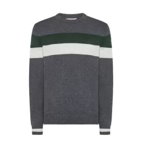 KNIT ROUND STRIPES Man Grey 