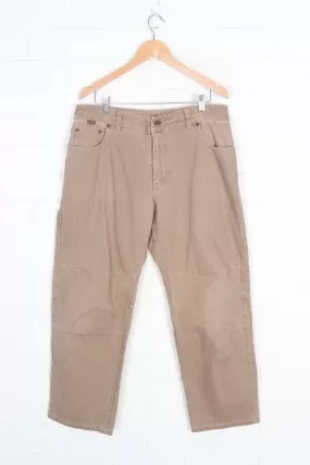 KUHL Tan Pin Stripe Double Knee Pants (36 x 30)