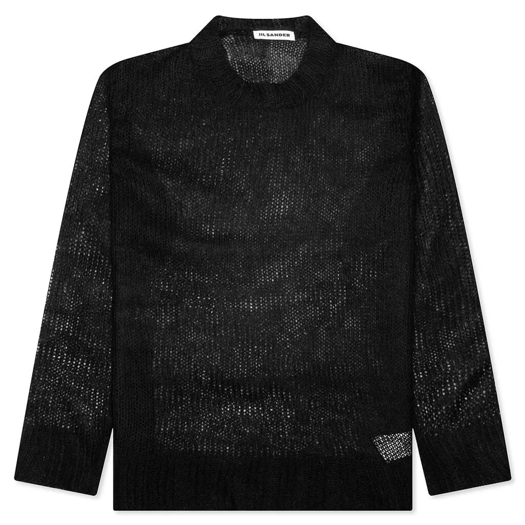 Layered Sweater With T-Shirt - Black