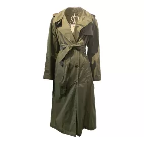 LONG GREEN TRENCH COAT