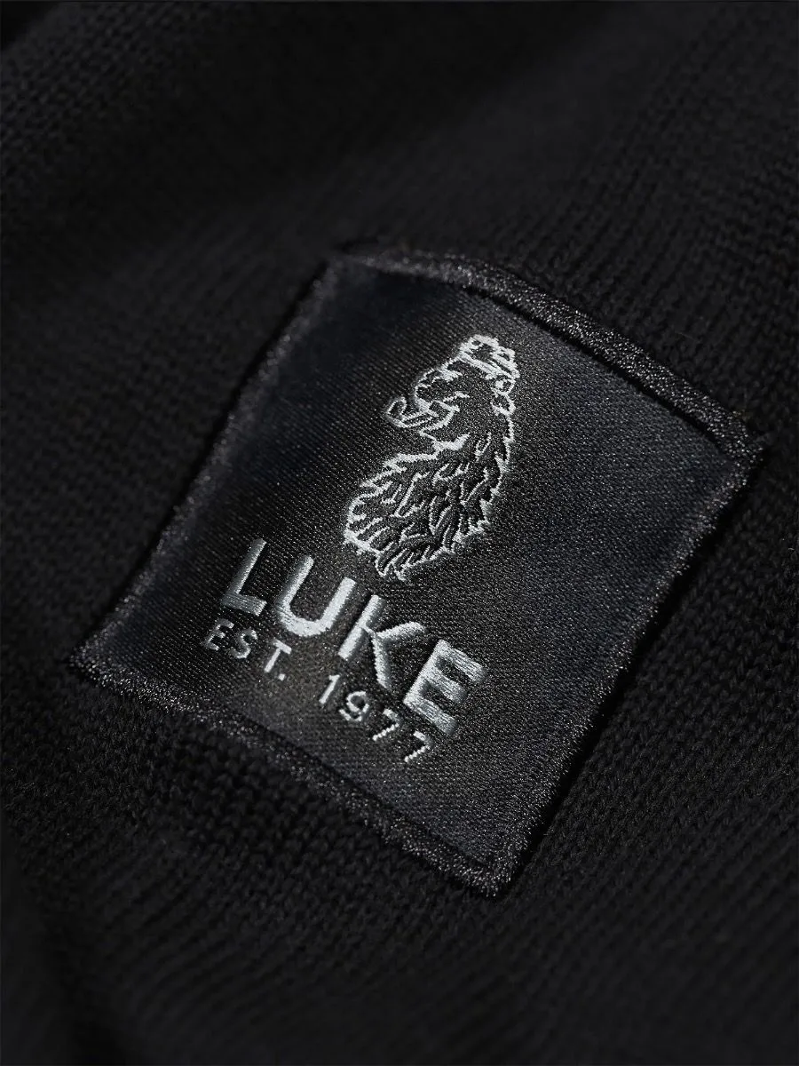 Luke 1977 Berwick Panel Crew Neck Jumpers Black