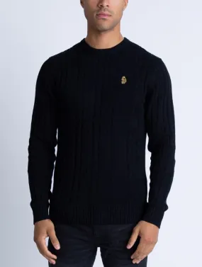 Luke 1977 Modern Crew Neck Jumpers Black