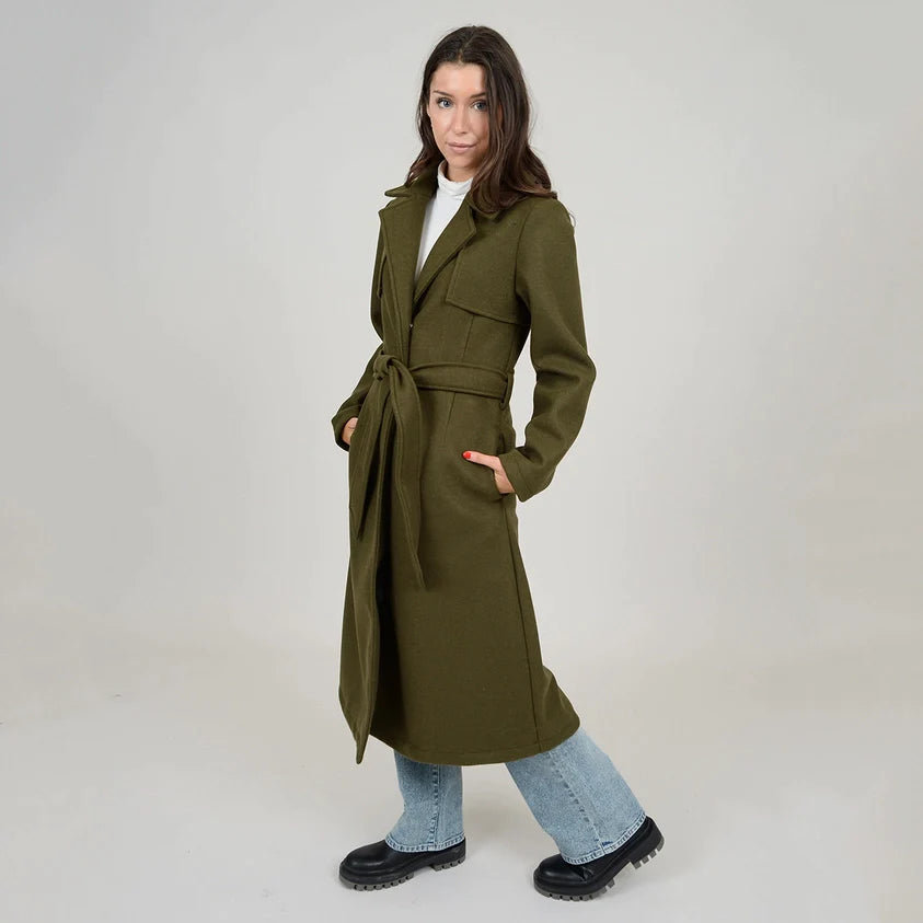 Maddison Belted Military Coat