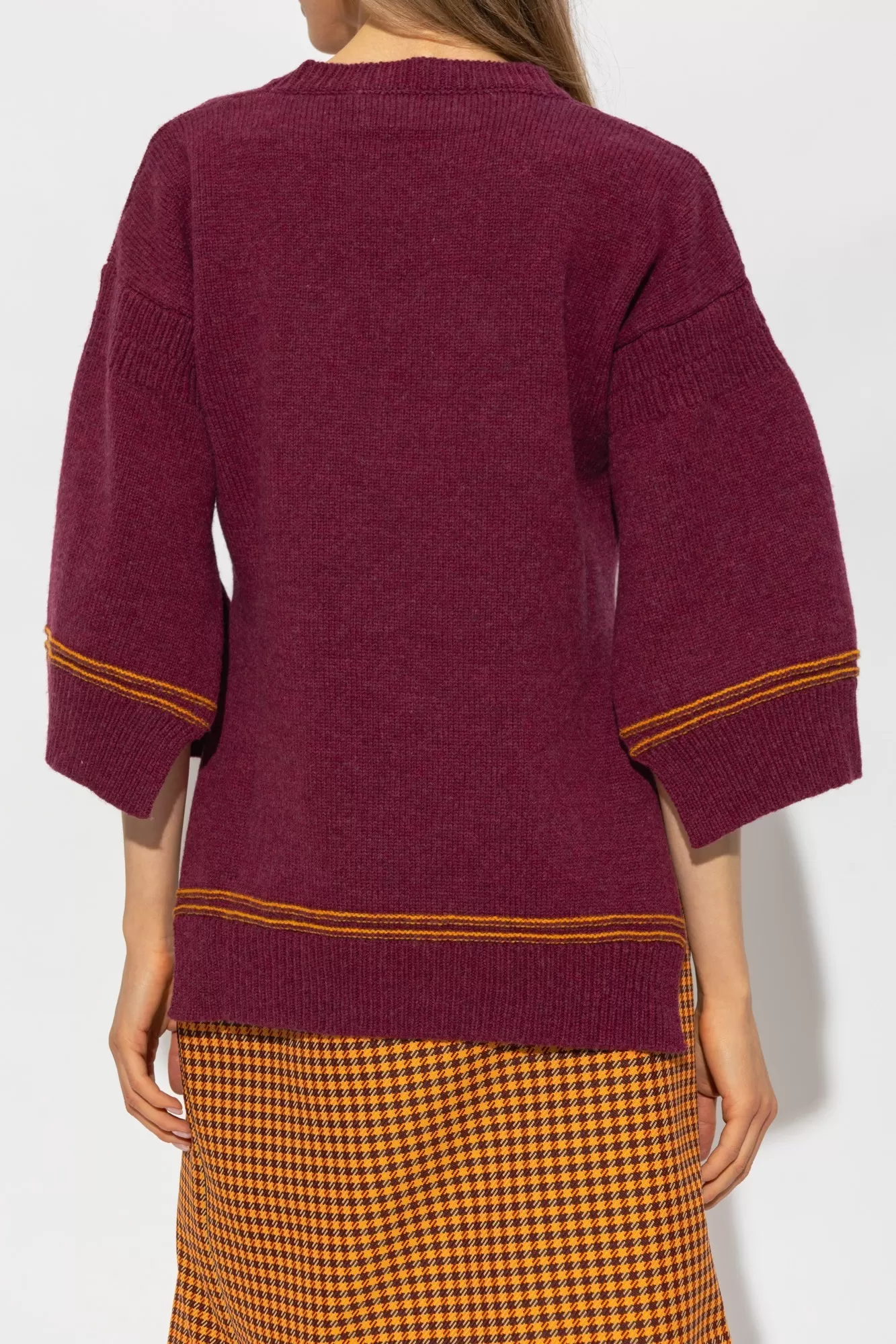 MARNI  |Ruby red wool sweater with logo