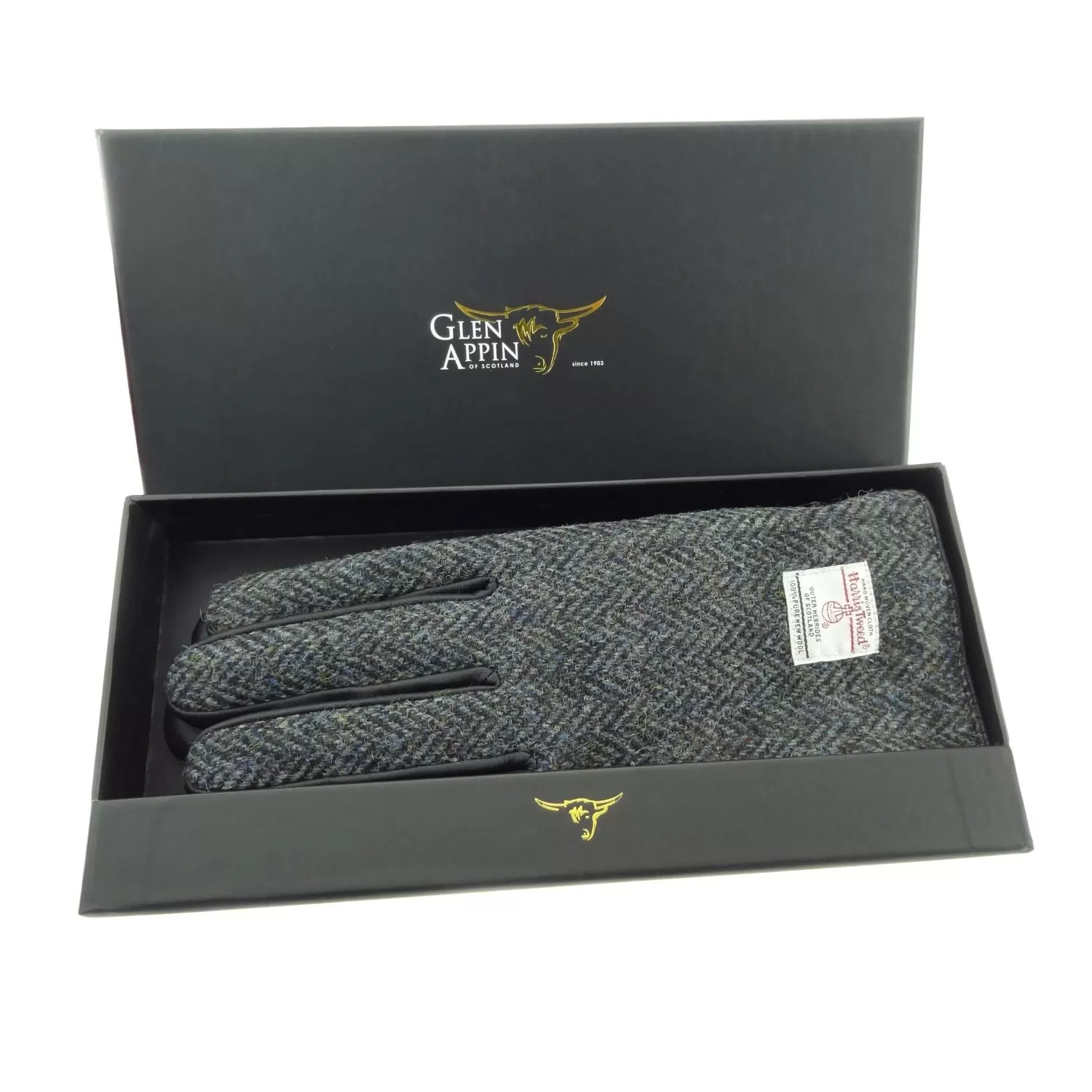 Men's Harris Tweed and Leather Gloves [3 Colors]