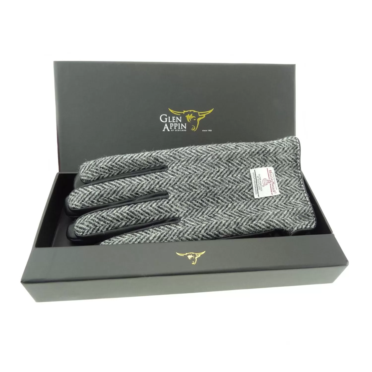 Men's Harris Tweed and Leather Gloves [3 Colors]