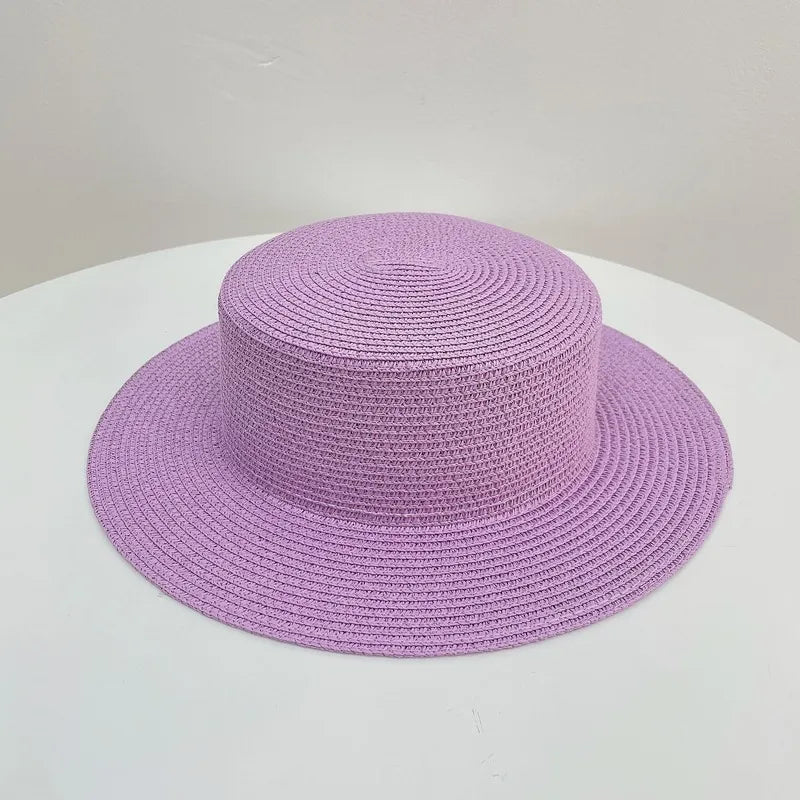 Natural Panama Straw Summer Hat