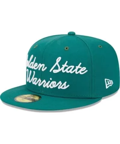 New Era Men's NBA Augusta Golden State Warriors Script 59FIFTY Fitted Hat