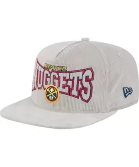 New Era Men's NBA Denver Nuggets Throwback Corduroy Golfer Snapback Hat