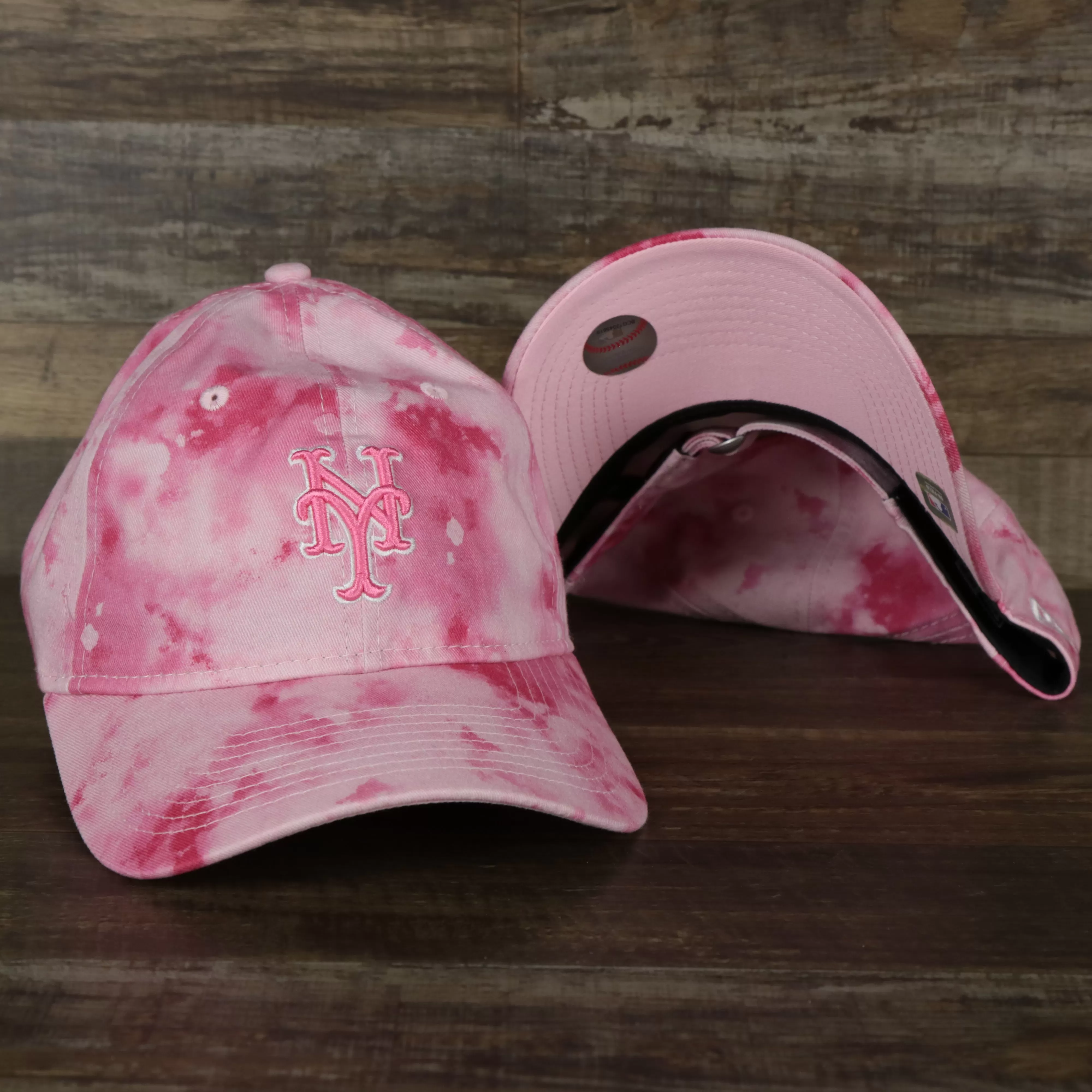 New York Mets 2022 Mother’s Day On-Field 9Twenty Women’s Dad Hat | Pink Tye Dye