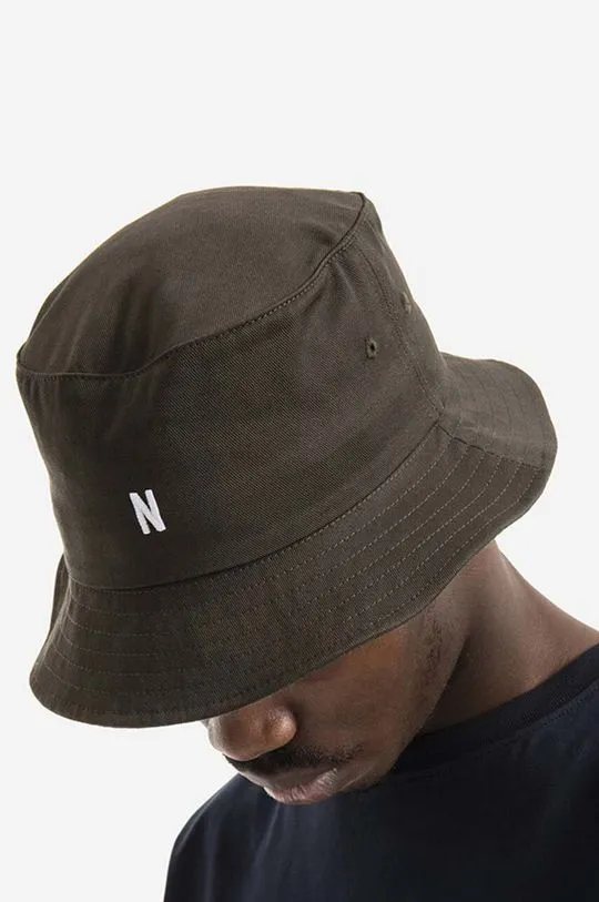 Norse Projects cotton hat brown color