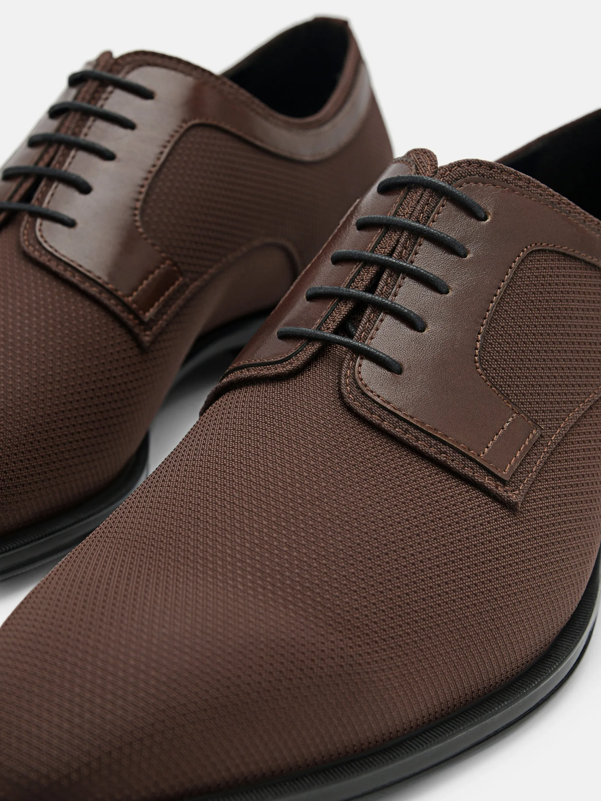 Nylon and Leather Derby Shoes