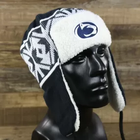 Penn State Nittany Lions Winter Print Trapper Hat | Navy Blue Trapper Hat