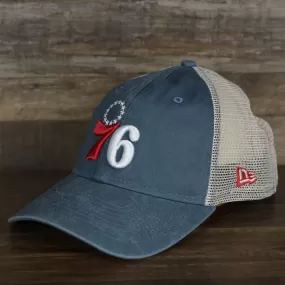 Philadelphia 76ers New Era 9Twenty Washed Trucker hat | Washed Blue