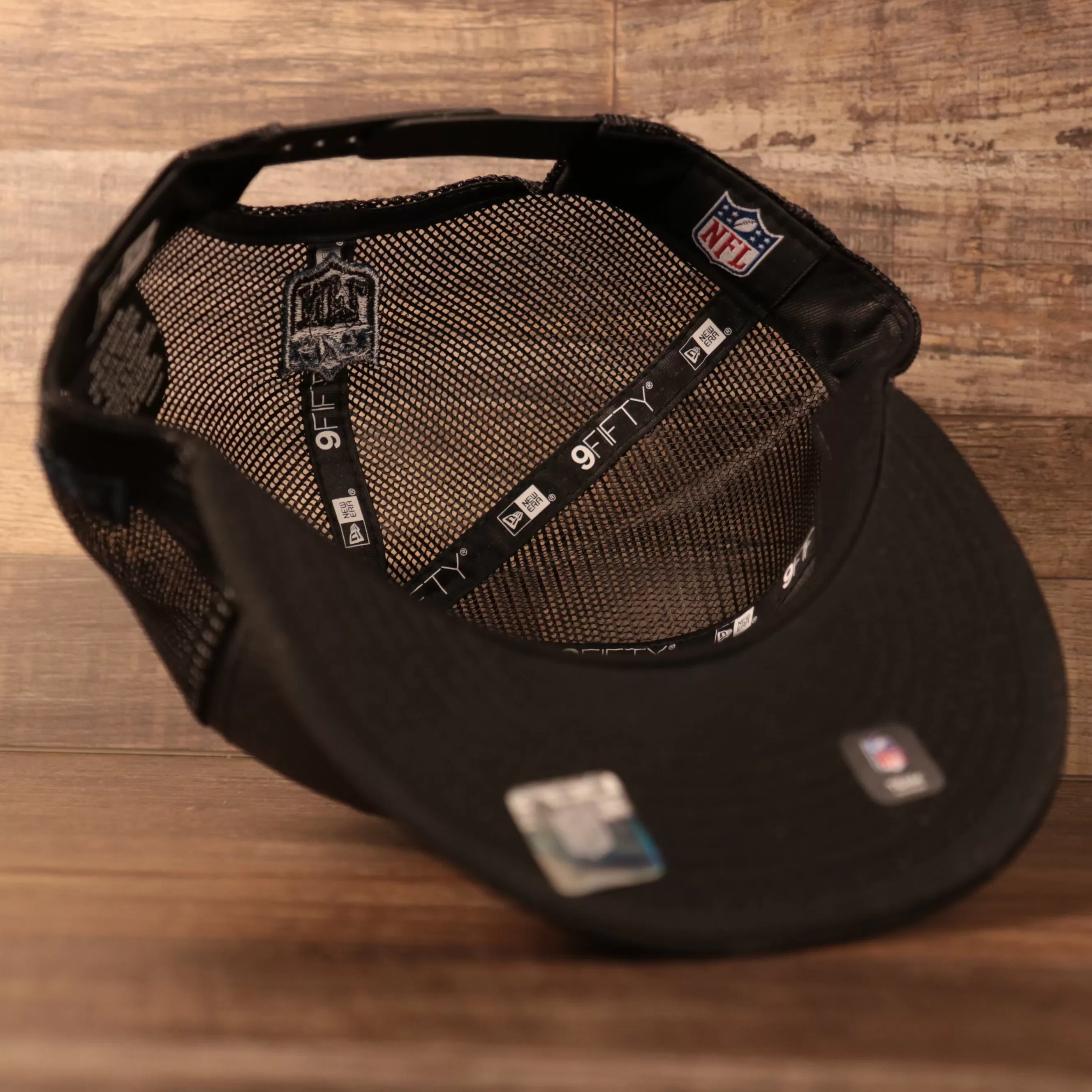 Philadelphia Eagles 2021 NFL Draft Sideline Trucker Hat | Black/Grey Mesh Snapback 9fifty On Field Adjustable Trucker Hat