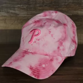 Philadelphia Phillies 2022 Mother’s Day On-Field 9Twenty Women's Dad Hat | Pink Tie Dye