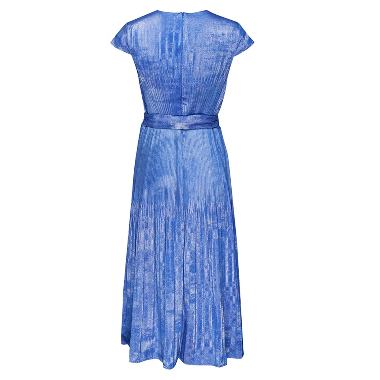 Pleated Maxi Dress -Blue