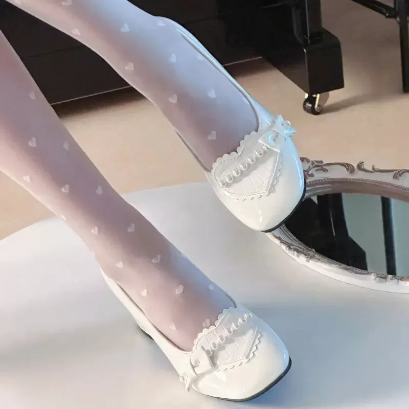 Preorder Pearl Bow Lolita High Heels - Kimi