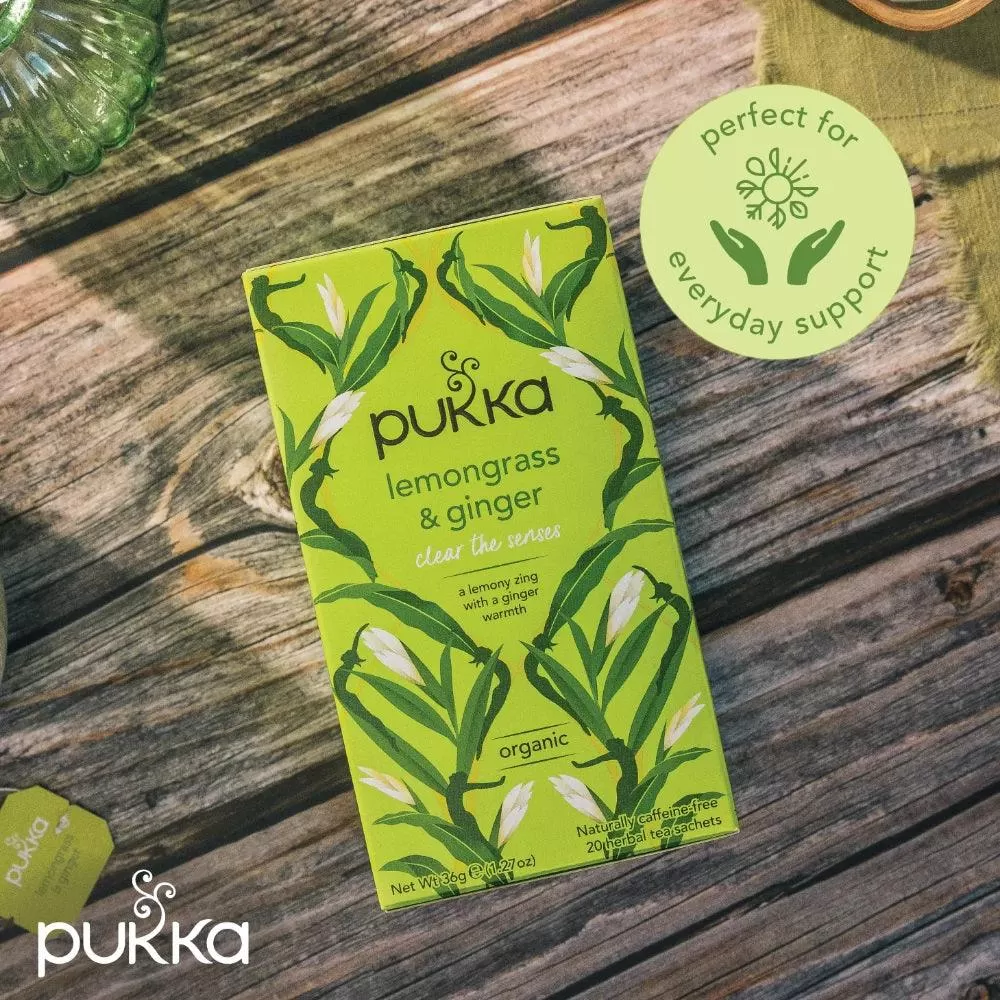 Pukka Tea Lemongrass & Ginger 20 Teabags 4 Pack