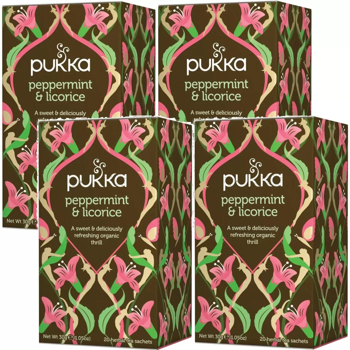 Pukka Tea Peppermint & Licorice 20 Teabags 4 Pack