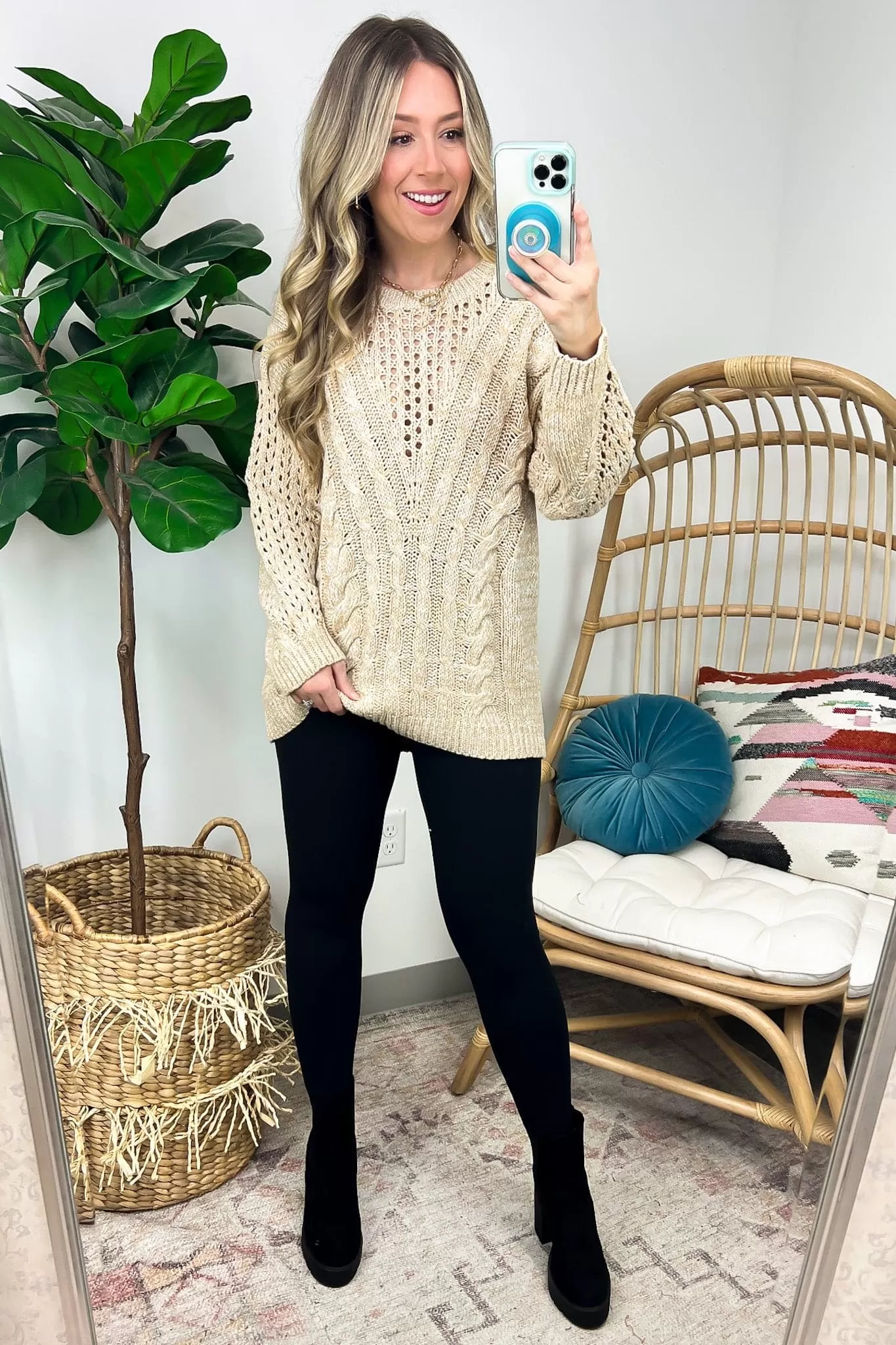 Relaxed Mood Cable Knit Sweater - FINAL SALE