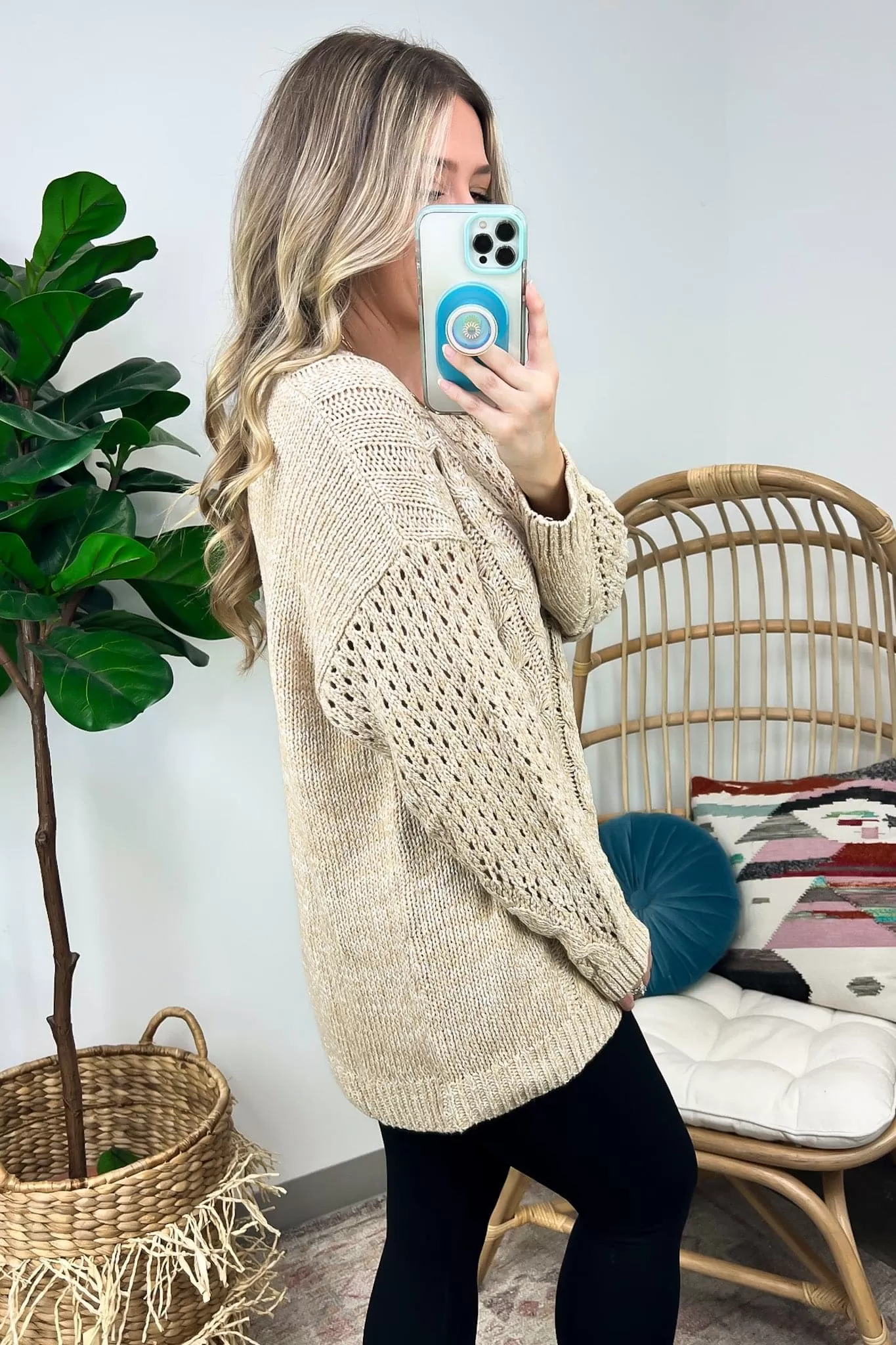 Relaxed Mood Cable Knit Sweater - FINAL SALE