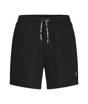 Rue St-Guillaume Tonal Diagonal Karl Logo Board Shorts – Black