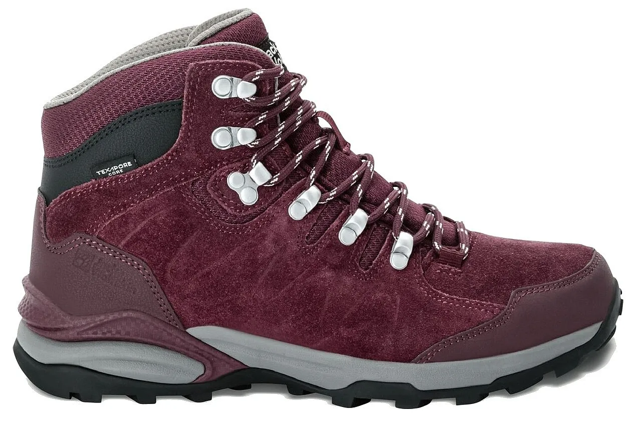 shoes Jack Wolfskin Refugio Texapore MID W - Dark Maroon - women´s