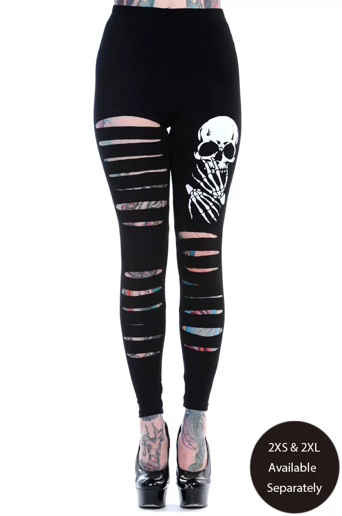 Slashed Skull Leggings