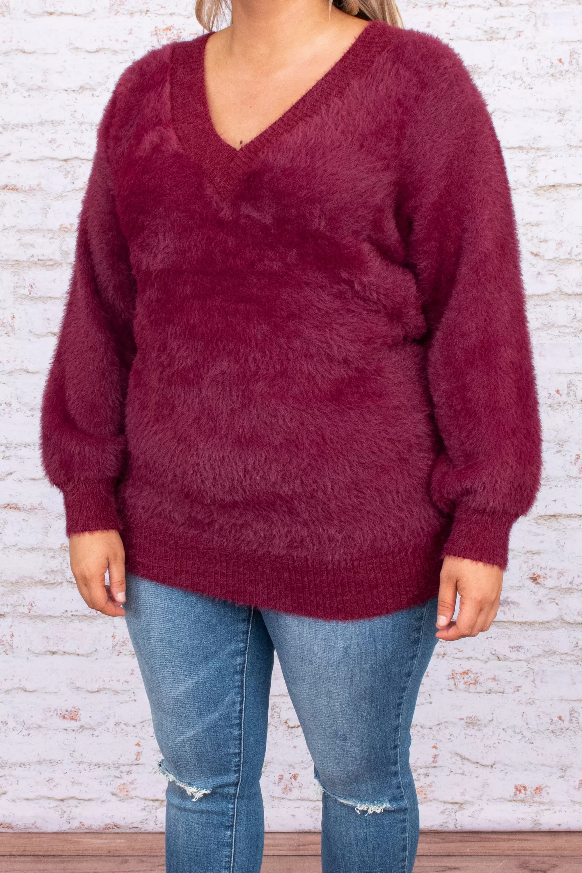 Snowland Fun Sweater, Wine