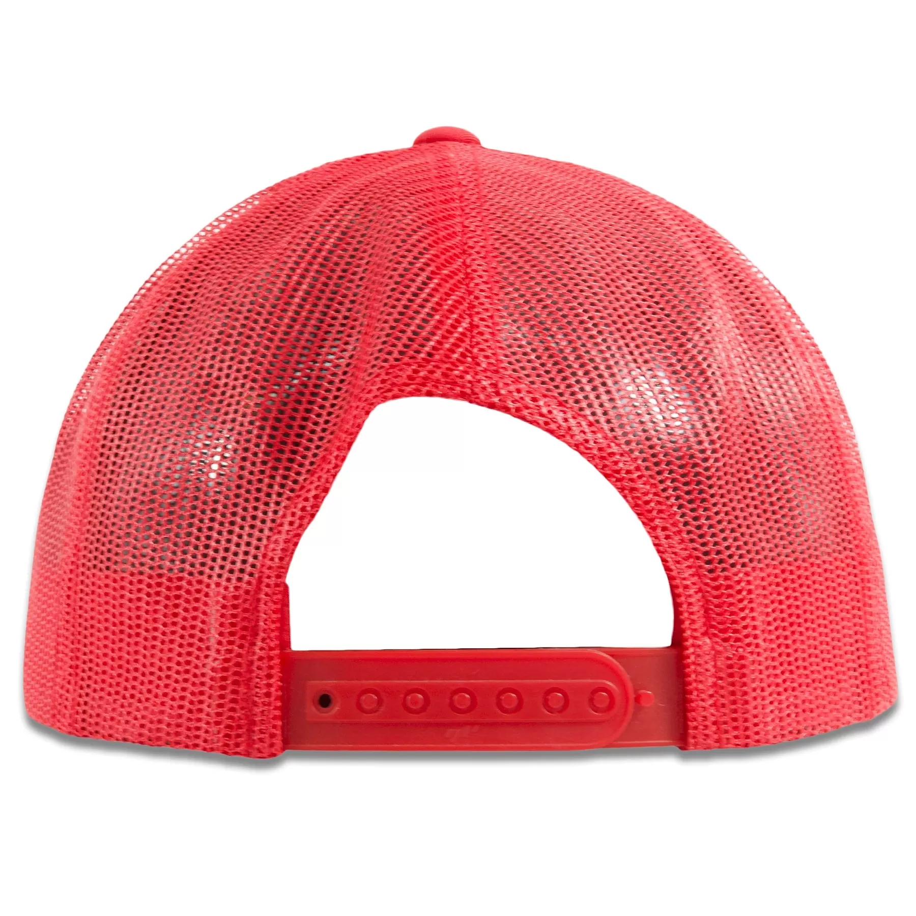 Solid Red Mesh-Back Trucker Snapback Hat