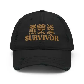 Survivor Masks Embroidered Distressed Hat