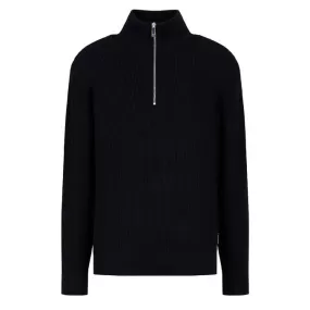 SWEATER 1/2 ZIP Man Blue Navy 