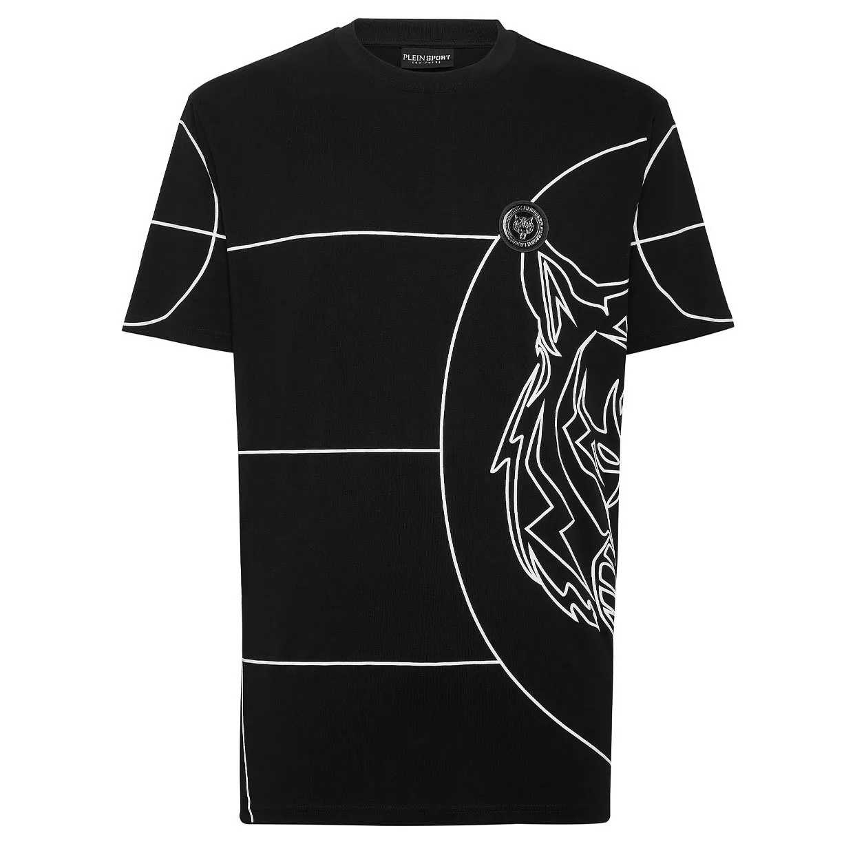 T-Shirt Round Neck SS Tiger -Black/White