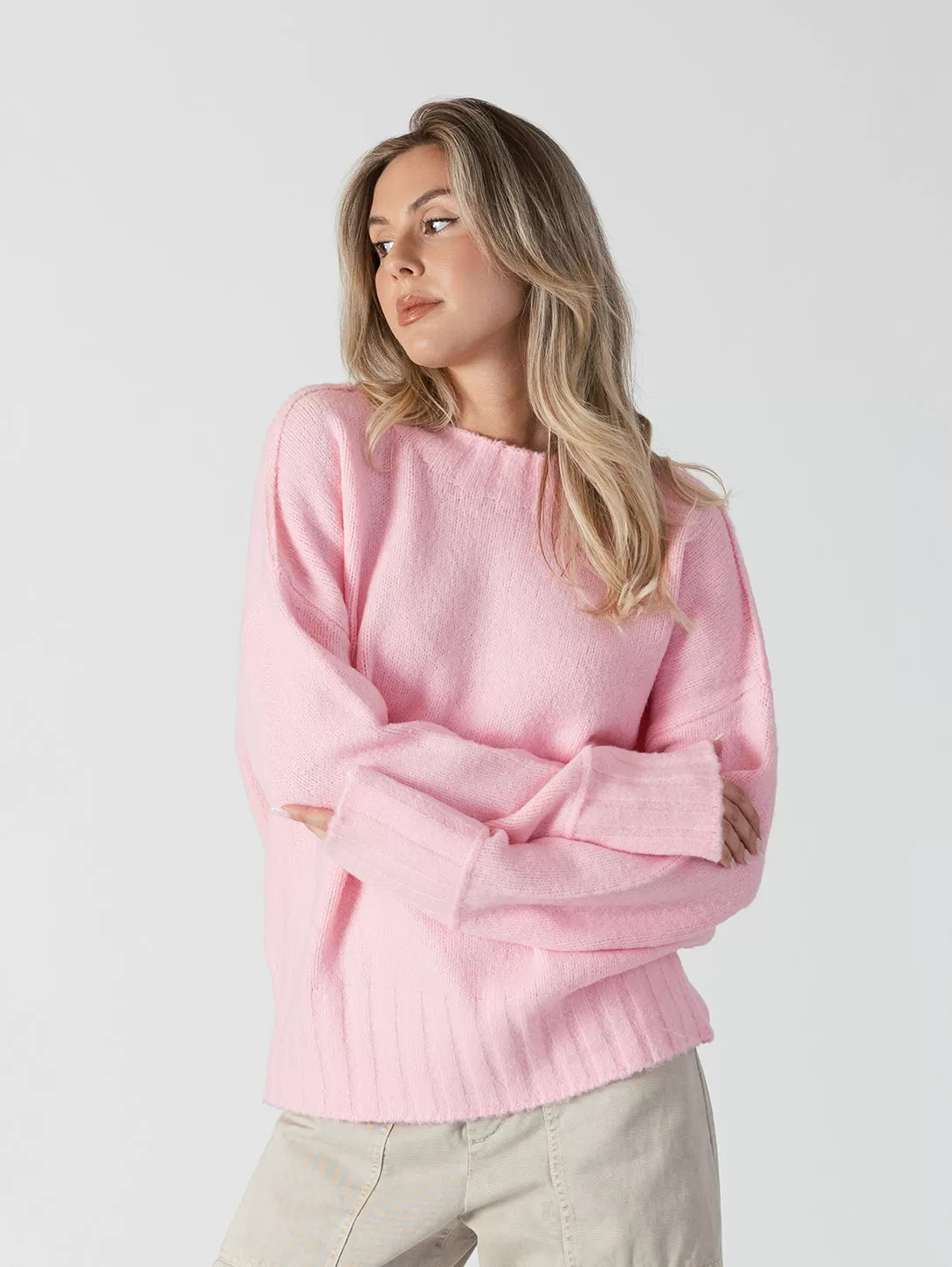 Tanya Sweater - Rose Pink