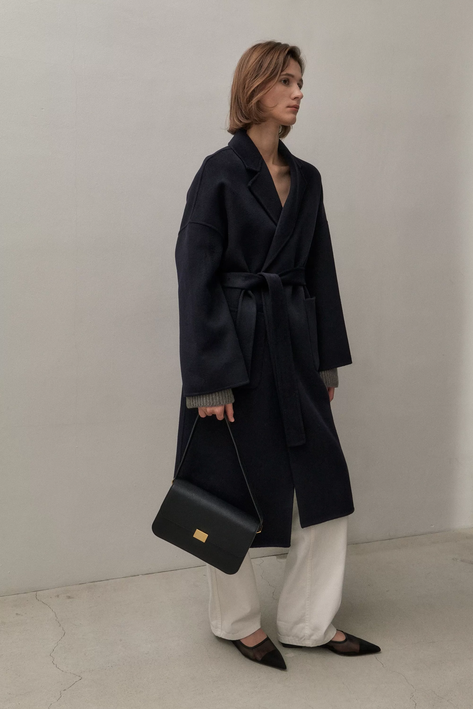 THE BOYFRIEND COAT - NAVY