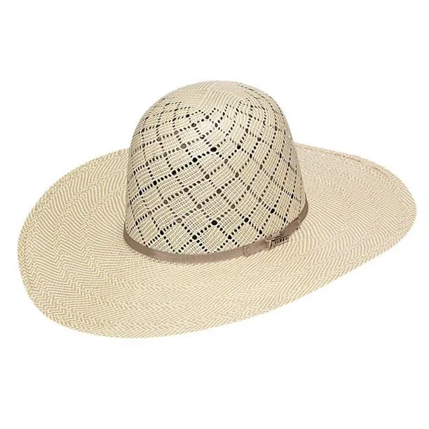 Twister 10X Shantung Open Crown Straw Cowboy Hat- Tan/Ivory