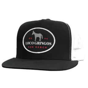 Whiskey Bent Black and White Loco Gringos Cap