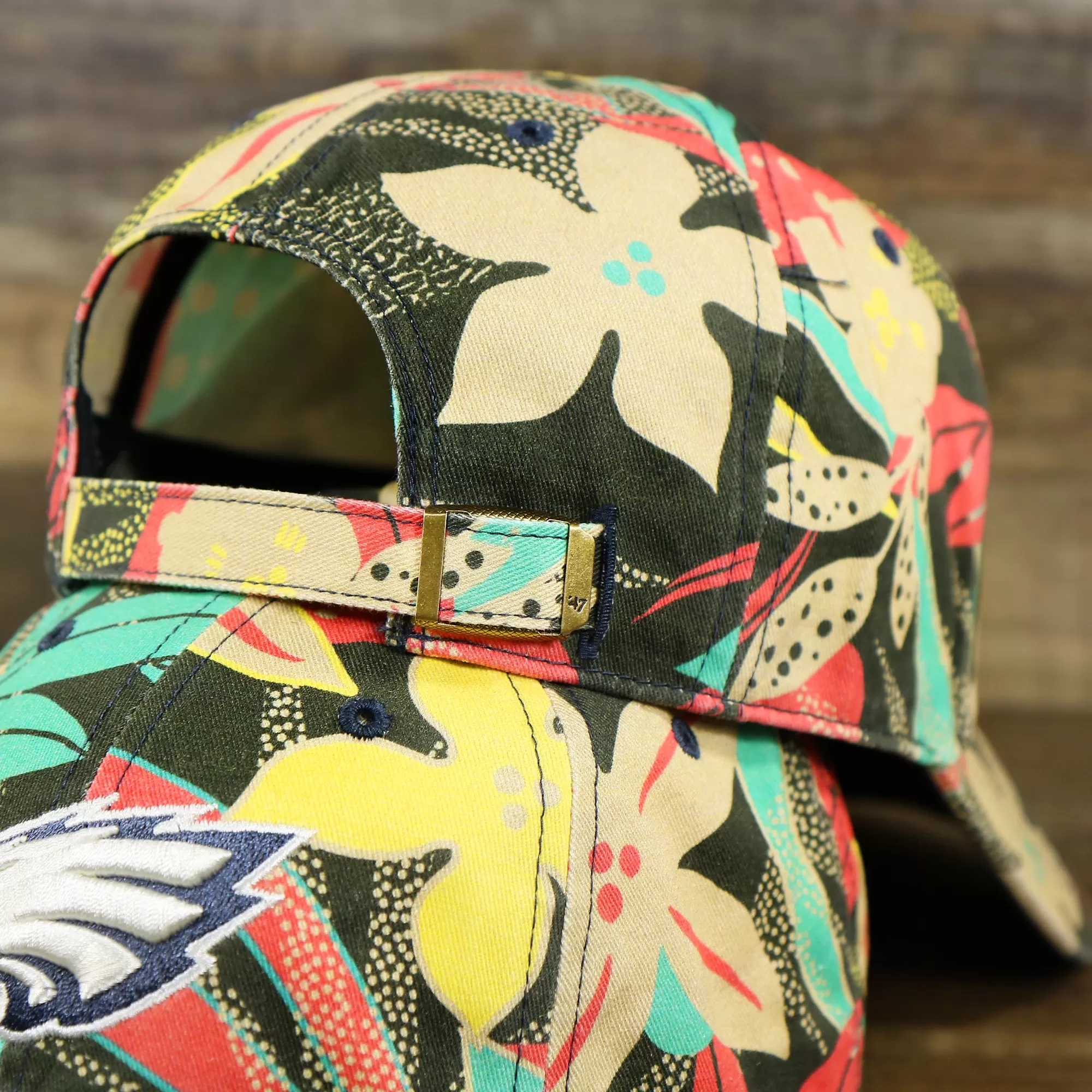 Women’s Philadelphia Eagles All Over Floral Print NFL Dad Hat | Women’s Charcoal Dad Hat