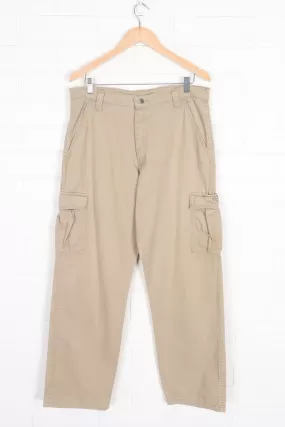 WRANGLER Khaki Beige Cargo Workwear Pants (34x32)