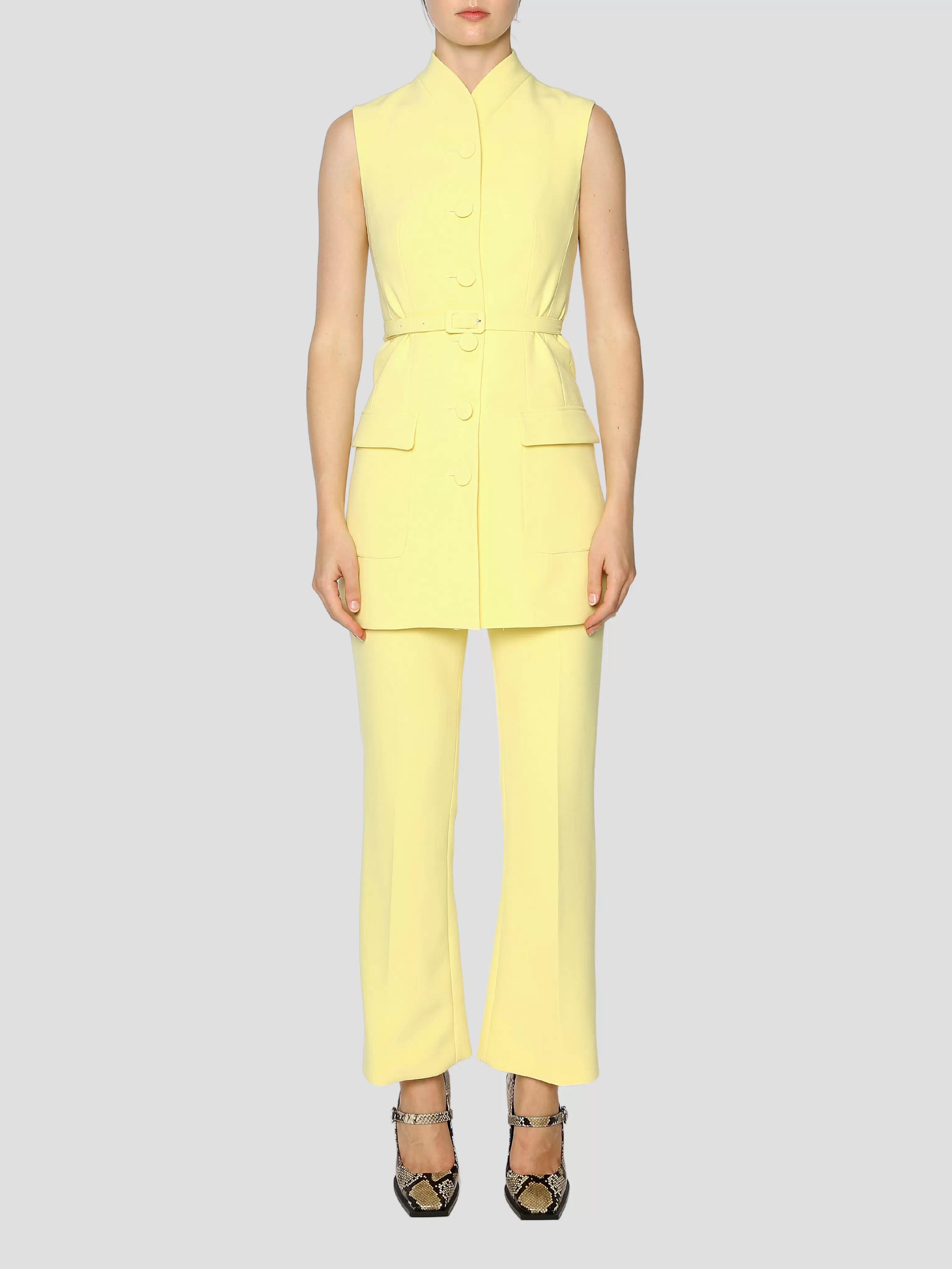 Yellow Paige Sleeveless Jacket