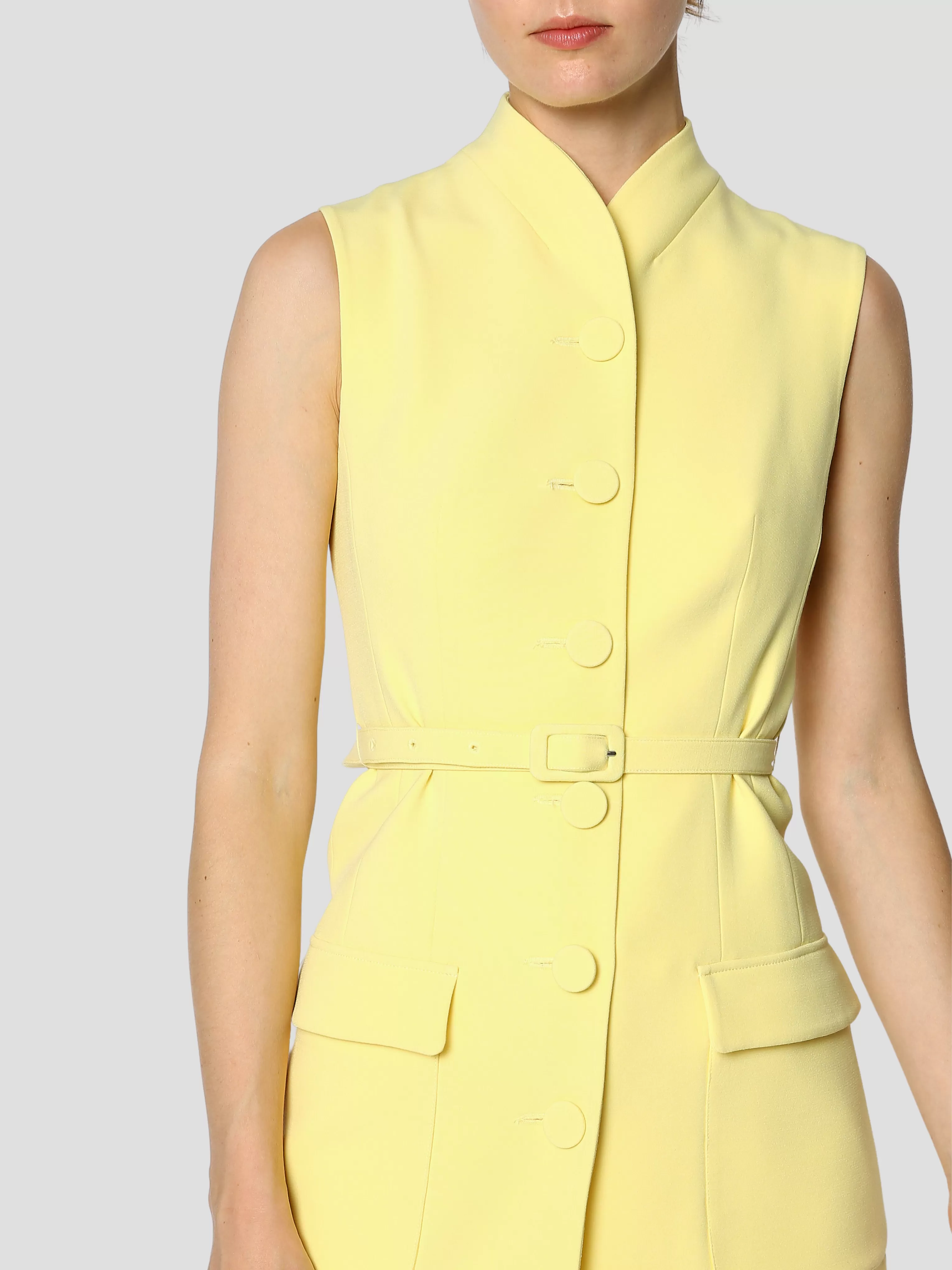 Yellow Paige Sleeveless Jacket